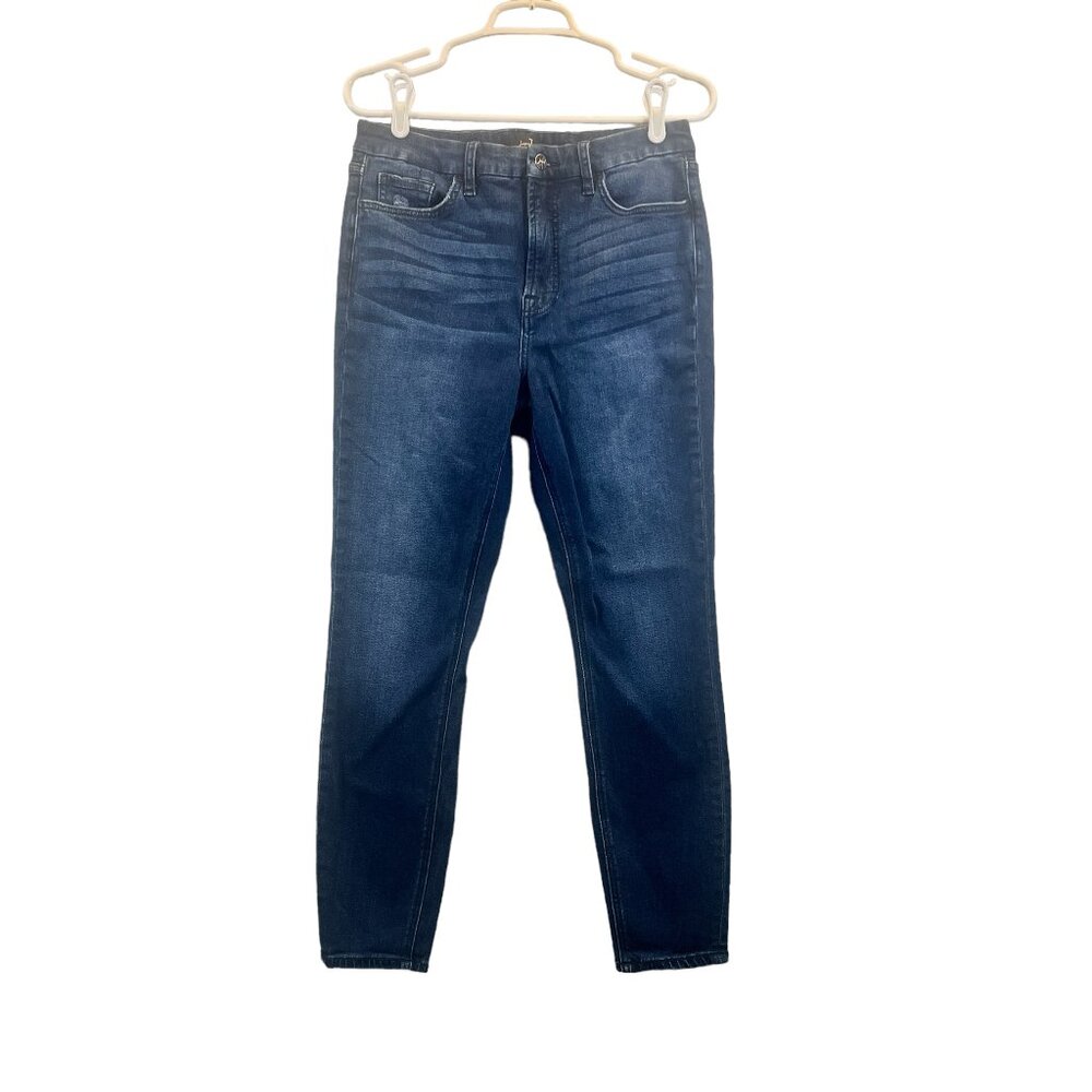 Jen7 by 7 For All Man Kind Women Size 8 "High Waist Skinny" Dark Wash Denim Jean